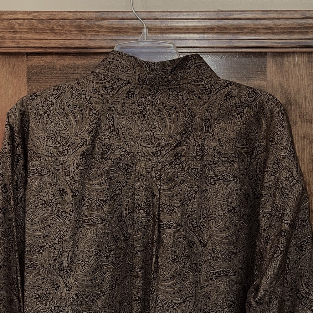 Men's Western Shirt Cinch‎ Paisley Print LS Button-Down Sz XL EUC - Picture 3 of 9